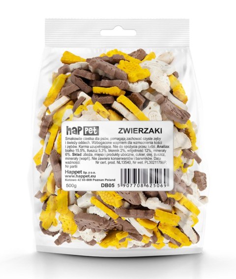 Ciastka dla psów - zwierzaki Happet DB05 500g Ciastka dla psów - zwierzaki Happet DB05 500g