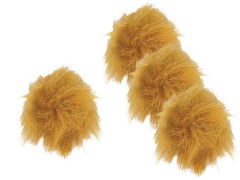 Kuleczki 4 szt. Happet K009 futro jasne 4cm Kuleczki 4 szt. Happet K009 futro jasne 4cm