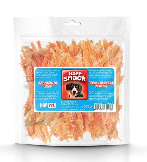 Paski z kurczaka Happet GM12 miękkie 500g Paski z kurczaka Happet GM12 miękkie 500g