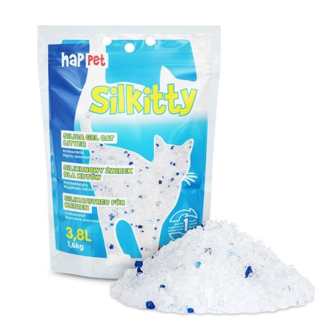 Żwirek SILKITTY Happet silikonowy 3,8l 1,6kg Żwirek SILKITTY Happet silikonowy 3,8l 1,6kg