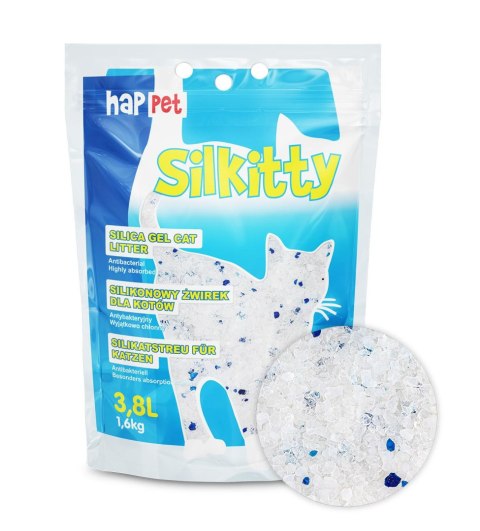 Żwirek SILKITTY Happet silikonowy 3,8l 1,6kg Żwirek SILKITTY Happet silikonowy 3,8l 1,6kg
