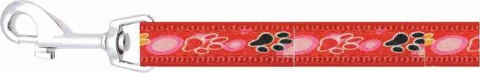 Smycz Happet SJ13 czerwona wzór 2cm Smycz Happet SJ13 czerwona wzór 2cm