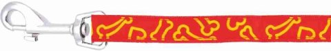 Smycz Happet SQ13 czerwona serca/kości 2cm Smycz Happet SQ13 czerwona serca/kości 2cm