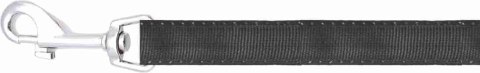 Smycz gładka Happet SI12 czarna 1.5cm Smycz gładka Happet SI12 czarna 1.5cm