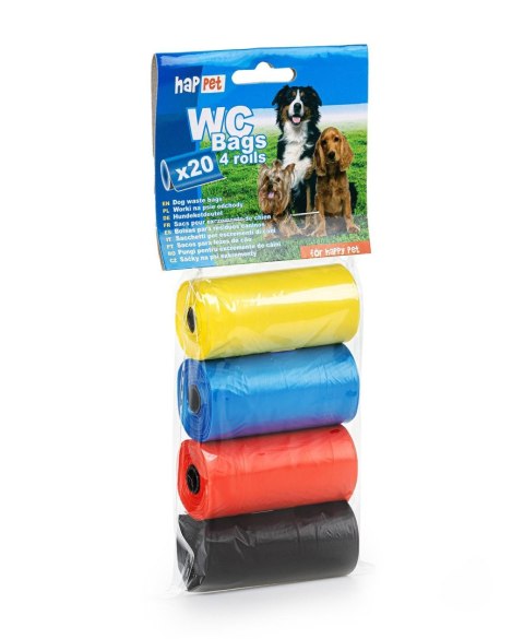 Worki na psie odchody Happet WC01 4 rolki mix Worki na psie odchody Happet WC01 4 rolki mix