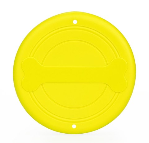 Frisbee, Dysk do rzucania silikonowy żółty 17cm Frisbee, Dysk do rzucania silikonowy żółty 17cm