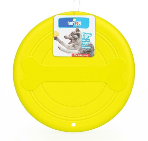 Frisbee, Dysk do rzucania silikonowy żółty 17cm Frisbee, Dysk do rzucania silikonowy żółty 17cm