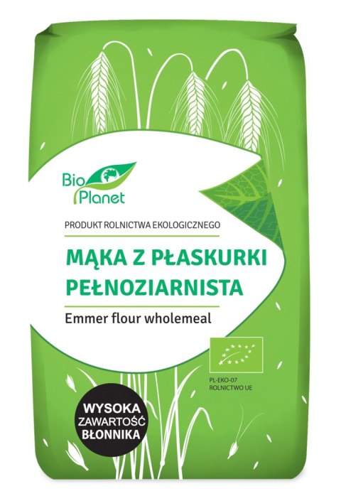 MĄKA Z PŁASKURKI PEŁNOZIARNISTA BIO 500 g - BIO PLANET MĄKA Z PŁASKURKI PEŁNOZIARNISTA BIO 500 g - BIO PLANET