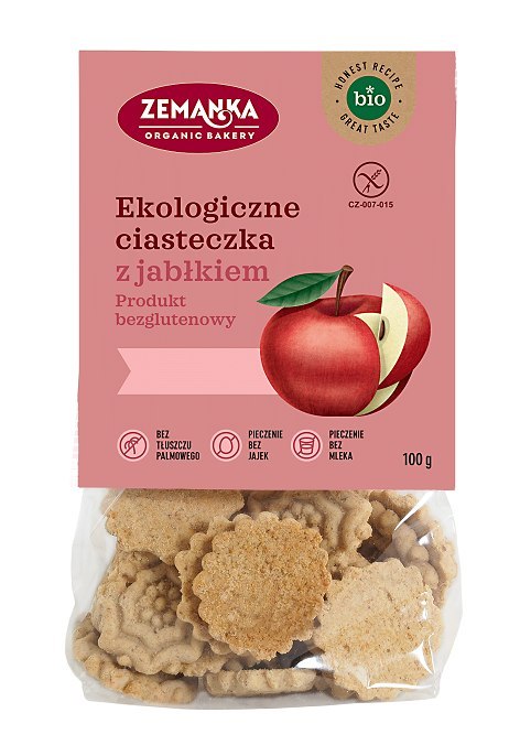 CIASTKA Z JABŁKIEM BEZGLUTENOWE BIO 100 g - ZEMANKA CIASTKA Z JABŁKIEM BEZGLUTENOWE BIO 100 g - ZEMANKA