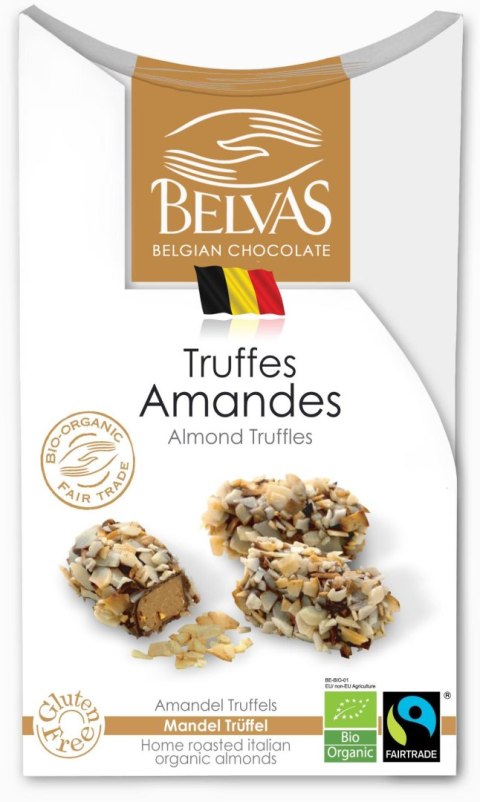 CZEKOLADKI BELGIJSKIE TRUFLE Z MIGDAŁAMI FAIR TRADE BEZGLUTENOWE BIO 100 g - BELVAS CZEKOLADKI BELGIJSKIE TRUFLE Z MIGDAŁAMI FAIR TRADE BEZGLUTENOWE BIO 100 g - BELVAS