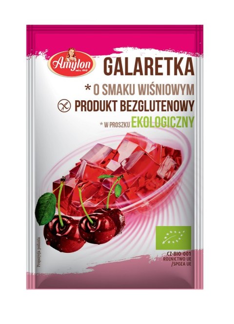 GALARETKA Z AGAREM O SMAKU WIŚNIOWYM BEZGLUTENOWA BIO 40 g - AMYLON GALARETKA Z AGAREM O SMAKU WIŚNIOWYM BEZGLUTENOWA BIO 40 g - AMYLON
