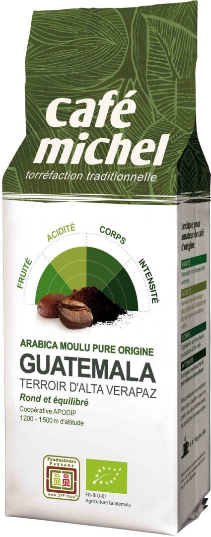 KAWA MIELONA ARABICA 100 % GWATEMALA FAIR TRADE BIO 250 g - CAFE MICHEL KAWA MIELONA ARABICA 100 % GWATEMALA FAIR TRADE BIO 250 g - CAFE MICHEL