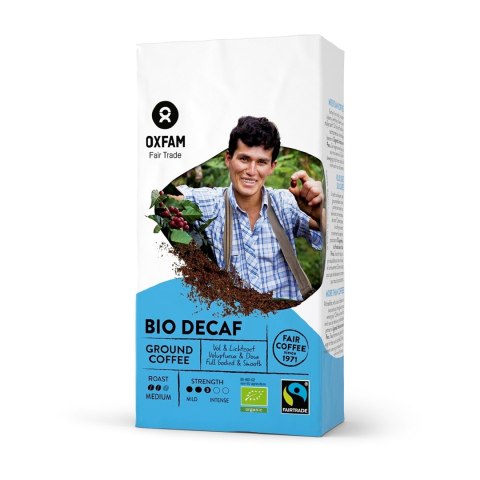 KAWA MIELONA BEZKOFEINOWA ARABICA/ROBUSTA FAIR TRADE BIO 250 g - OXFAM KAWA MIELONA BEZKOFEINOWA ARABICA/ROBUSTA FAIR TRADE BIO 250 g - OXFAM