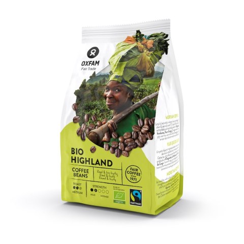 KAWA ZIARNISTA ARABICA/ROBUSTA WYSOKOGÓRSKA FAIR TRADE BIO 250 g - OXFAM KAWA ZIARNISTA ARABICA/ROBUSTA WYSOKOGÓRSKA FAIR TRADE BIO 250 g - OXFAM