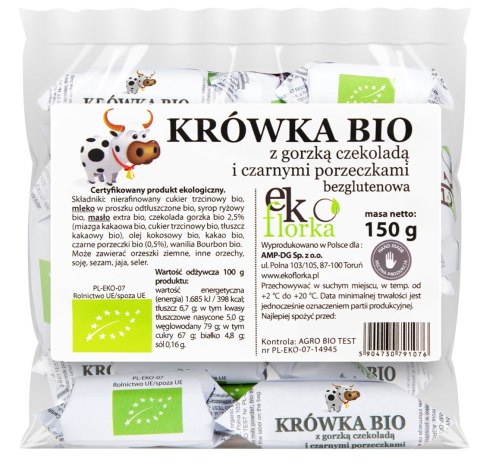 KRÓWKI Z GORZKĄ CZEKOLADĄ I CZARNYMI PORZECZKAMI BEZGLUTENOWE BIO 150 g - EKOFLORKA KRÓWKI Z GORZKĄ CZEKOLADĄ I CZARNYMI PORZECZKAMI BEZGLUTENOWE BIO 150 g - EKOFLORKA