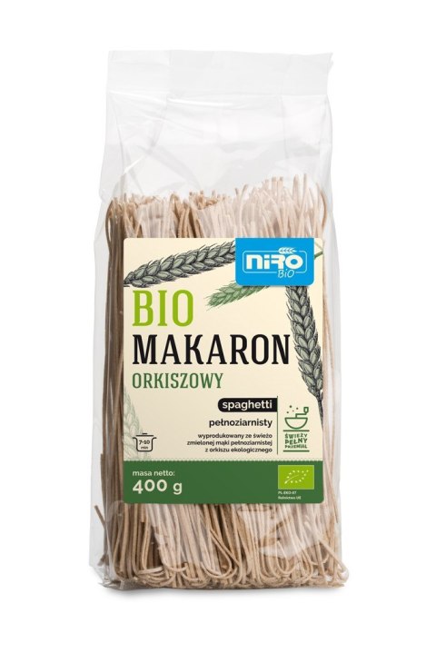MAKARON (ORKISZOWY RAZOWY) SPAGHETTI BIO 400 g - NIRO MAKARON (ORKISZOWY RAZOWY) SPAGHETTI BIO 400 g - NIRO