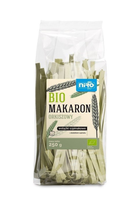 MAKARON (ORKISZOWY SZPINAKOWY) WSTĄŻKI BIO 250 g - NIRO MAKARON (ORKISZOWY SZPINAKOWY) WSTĄŻKI BIO 250 g - NIRO