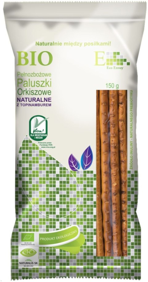 PALUSZKI ORKISZOWE PEŁNOZIARNISTE NATURALNE Z TOPINAMBUREM BIO 150 g - ENVOY PALUSZKI ORKISZOWE PEŁNOZIARNISTE NATURALNE Z TOPINAMBUREM BIO 150 g - ENVOY