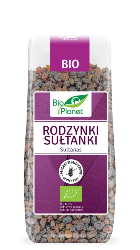 RODZYNKI SUŁTANKI BEZGLUTENOWE BIO 200 g - BIO PLANET RODZYNKI SUŁTANKI BEZGLUTENOWE BIO 200 g - BIO PLANET