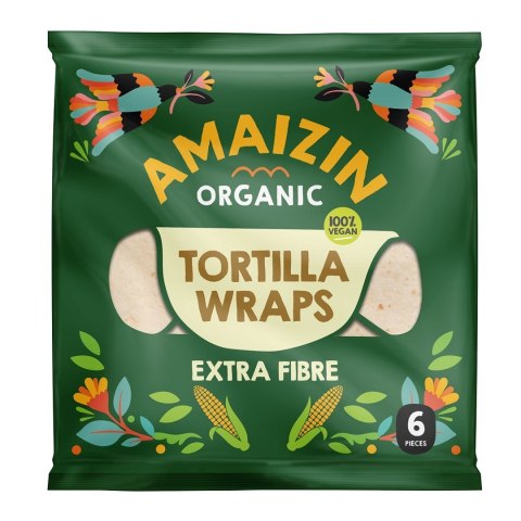 TORTILLA WRAPS Z OTRĘBAMI (ŹRÓDŁO BŁONNIKA POKARMOWEGO) BIO 240 g - AMAIZIN TORTILLA WRAPS Z OTRĘBAMI (ŹRÓDŁO BŁONNIKA POKARMOWEGO) BIO 240 g - AMAIZIN