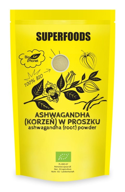ASHWAGANDHA SPROSZKOWANA BIO 150 g - BIO PLANET ASHWAGANDHA SPROSZKOWANA BIO 150 g - BIO PLANET