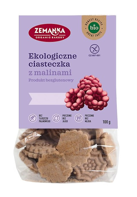 CIASTKA MALINOWE BEZGLUTENOWE BIO 100 g - ZEMANKA CIASTKA MALINOWE BEZGLUTENOWE BIO 100 g - ZEMANKA