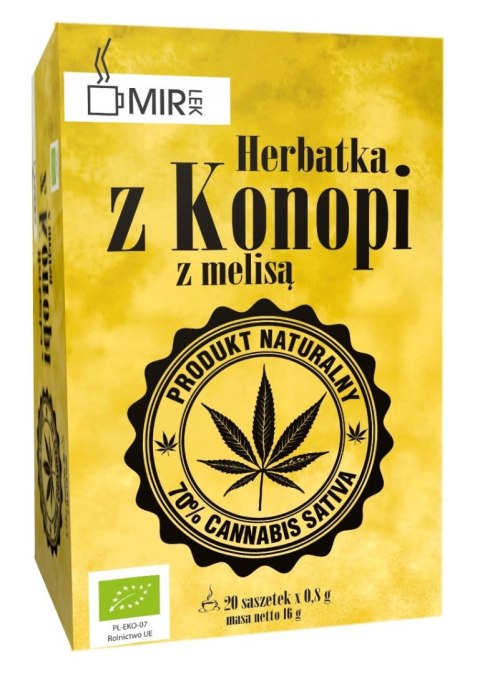 HERBATKA Z KONOPI Z MELISĄ BIO (20 x 0,8 g) 16 g - MIR-LEK HERBATKA Z KONOPI Z MELISĄ BIO (20 x 0,8 g) 16 g - MIR-LEK