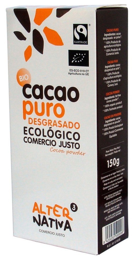 KAKAO W PROSZKU FAIR TRADE BEZGLUTENOWE BIO 150 g - ALTERNATIVA KAKAO W PROSZKU FAIR TRADE BEZGLUTENOWE BIO 150 g - ALTERNATIVA