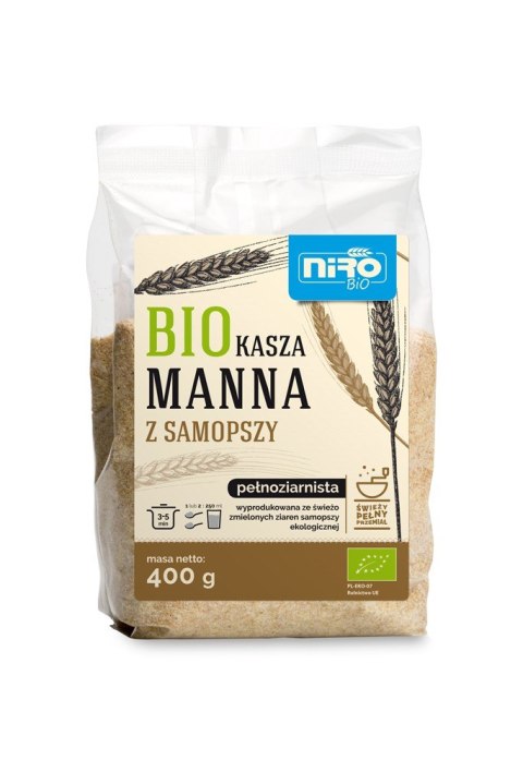 KASZA MANNA Z SAMOPSZY BIO 400 g - NIRO KASZA MANNA Z SAMOPSZY BIO 400 g - NIRO