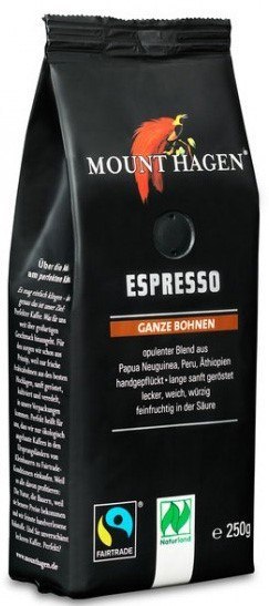 KAWA ZIARNISTA ARABICA 100 % ESPRESSO FAIR TRADE BIO 250 g - MOUNT HAGEN KAWA ZIARNISTA ARABICA 100 % ESPRESSO FAIR TRADE BIO 250 g - MOUNT HAGEN