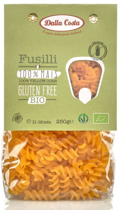 MAKARON (KUKURYDZIANY) ŚWIDERKI FUSILLI BEZGLUTENOWY BIO 250 g - DALLA COSTA MAKARON (KUKURYDZIANY) ŚWIDERKI FUSILLI BEZGLUTENOWY BIO 250 g - DALLA COSTA
