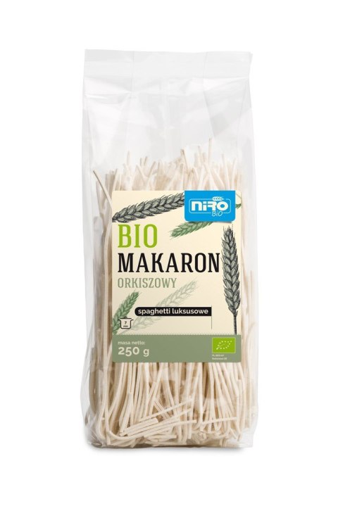 MAKARON (ORKISZOWY) SPAGHETTI LUKSUSOWY BIO 250 g - NIRO MAKARON (ORKISZOWY) SPAGHETTI LUKSUSOWY BIO 250 g - NIRO