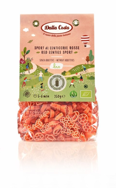 MAKARON PROTEINOWY (Z SOCZEWICY CZERWONEJ) SPORT BEZGLUTENOWY BIO 250 g - DALLA COSTA MAKARON PROTEINOWY (Z SOCZEWICY CZERWONEJ) SPORT BEZGLUTENOWY BIO 250 g - DALLA COSTA