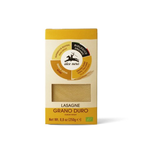 MAKARON (SEMOLINOWY) LASAGNE BIO 250 g - ALCE NERO MAKARON (SEMOLINOWY) LASAGNE BIO 250 g - ALCE NERO