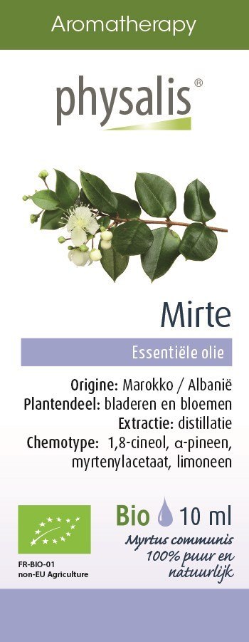 OLEJEK ETERYCZNY MIRTE (MIRT ZWYCZAJNY) BIO 10 ml - PHYSALIS OLEJEK ETERYCZNY MIRTE (MIRT ZWYCZAJNY) BIO 10 ml - PHYSALIS