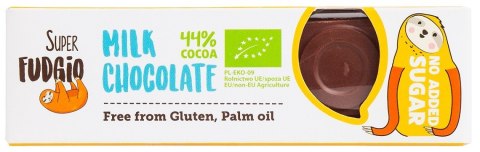 BATON MLECZNA CZEKOLADA BEZ DODATKU CUKRÓW BEZGLUTENOWY BIO 40 g - ME GUSTO (SUPER FUDGIO) BATON MLECZNA CZEKOLADA BEZ DODATKU CUKRÓW BEZGLUTENOWY BIO 40 g - ME GUSTO (SUPER FUDGIO)