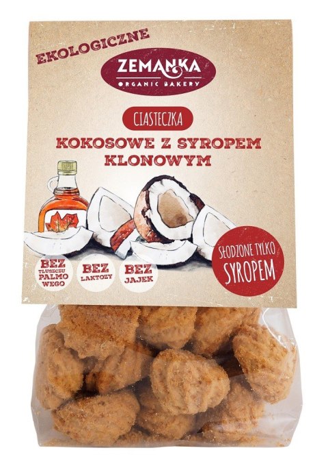 CIASTKA KOKOSOWE Z SYROPEM KLONOWYM BIO 100 g - ZEMANKA CIASTKA KOKOSOWE Z SYROPEM KLONOWYM BIO 100 g - ZEMANKA
