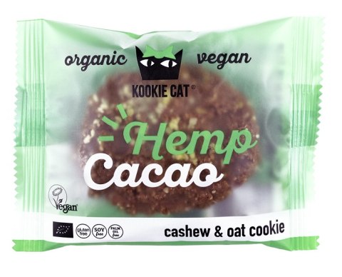 CIASTKO WEGAŃSKIE Z NASIONAMI KONOPI I KAKAO BEZGLUTENOWE BIO 50 g - KOOKIE CAT CIASTKO WEGAŃSKIE Z NASIONAMI KONOPI I KAKAO BEZGLUTENOWE BIO 50 g - KOOKIE CAT