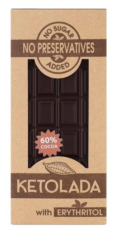 CZEKOLADA KETO BEZ DODATKU CUKRU 100 g - KETOLADA CZEKOLADA KETO BEZ DODATKU CUKRU 100 g - KETOLADA
