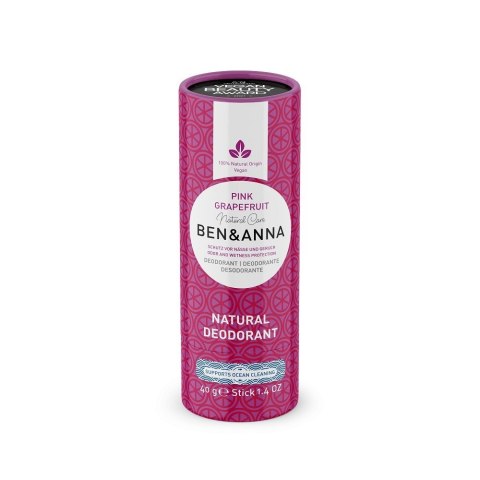 DEZODORANT W SZTYFCIE NA BAZIE SODY PINK GRAPEFRUIT ECO 40 g - BEN & ANNA DEZODORANT W SZTYFCIE NA BAZIE SODY PINK GRAPEFRUIT ECO 40 g - BEN & ANNA