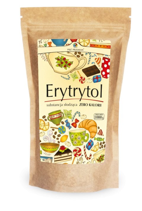 ERYTRYTOL 1 kg (TOREBKA PAPIEROWA) - PIĘĆ PRZEMIAN ERYTRYTOL 1 kg (TOREBKA PAPIEROWA) - PIĘĆ PRZEMIAN
