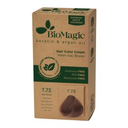 FARBA DO WŁOSÓW BEŻOWY BLOND (7.72) 250 g - BIOMAGIC