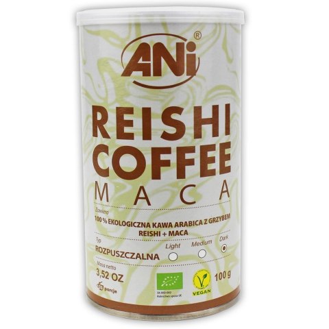 KAWA ROZPUSZCZALNA "REISHI + MACA" BIO 100 g - ANI KAWA ROZPUSZCZALNA "REISHI + MACA" BIO 100 g - ANI