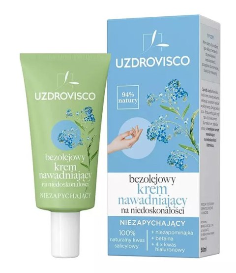 KREM DO TWARZY NAWADNIAJĄCY NA NIEDOSKONAŁOŚCI 50 ml - UZDROVISCO (BEZOLEJOWA) KREM DO TWARZY NAWADNIAJĄCY NA NIEDOSKONAŁOŚCI 50 ml - UZDROVISCO (BEZOLEJOWA)