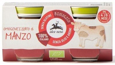 KREM Z WOŁOWINY BEZGLUTENOWY OD 4 MIESIĄCA BIO (2 x 80 g) 160 g - ALCE NERO KREM Z WOŁOWINY BEZGLUTENOWY OD 4 MIESIĄCA BIO (2 x 80 g) 160 g - ALCE NERO