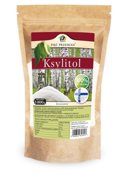 KSYLITOL 1 kg (TOREBKA PAPIEROWA) - PIĘĆ PRZEMIAN (FINLANDIA) KSYLITOL 1 kg (TOREBKA PAPIEROWA) - PIĘĆ PRZEMIAN (FINLANDIA)