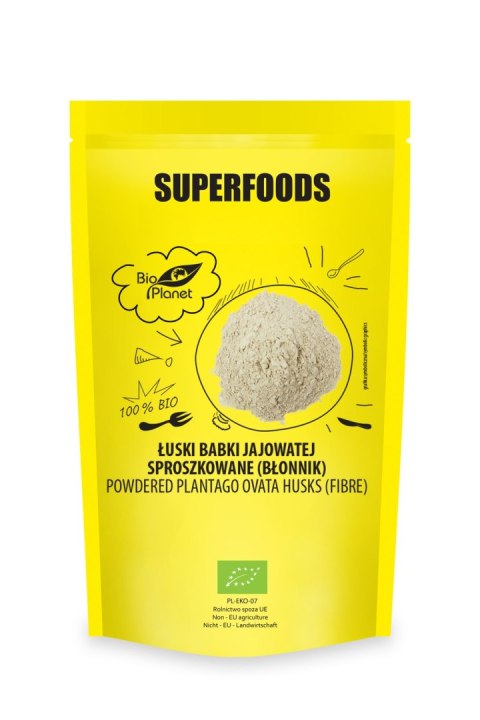 ŁUSKI BABKI JAJOWATEJ SPROSZKOWANE (BŁONNIK) BIO 150 g - BIO PLANET ŁUSKI BABKI JAJOWATEJ SPROSZKOWANE (BŁONNIK) BIO 150 g - BIO PLANET