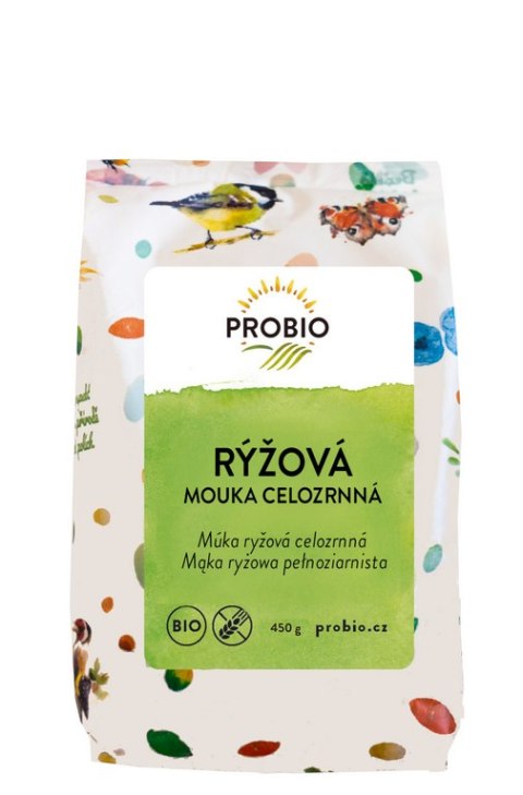 MĄKA RYŻOWA PEŁNOZIARNISTA BEZGLUTENOWA BIO 450 g - PROBIO MĄKA RYŻOWA PEŁNOZIARNISTA BEZGLUTENOWA BIO 450 g - PROBIO