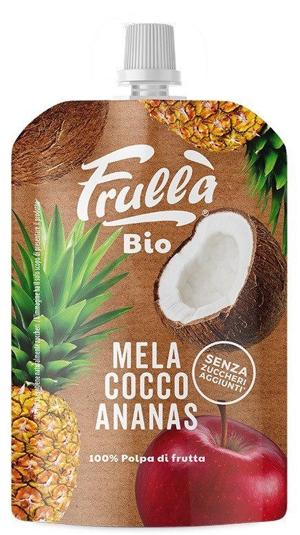 MUS JABŁKO - ANANAS - KOKOS BEZ DODATKU CUKRÓW BIO 100 g - NATURA NUOVA MUS JABŁKO - ANANAS - KOKOS BEZ DODATKU CUKRÓW BIO 100 g - NATURA NUOVA