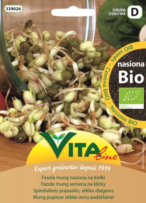 NASIONA FASOLI MUNG BIO NA KIEŁKI 30 g - VITA LINE (04154CIN0AS) NASIONA FASOLI MUNG BIO NA KIEŁKI 30 g - VITA LINE (04154CIN0AS)